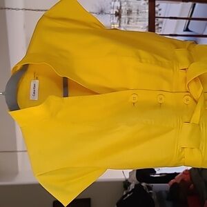 Calvin Klein yellow midi dress